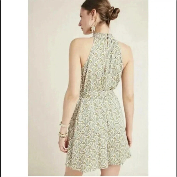 Anthropologie Maddie High Neck Belted Romper Size Small - Picture 3 of 9